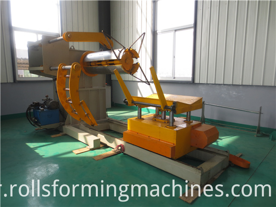 10T 유압 철강 코일 Decoiler 판매 10T Hydraulic Steel Coil Decoiler For Sale